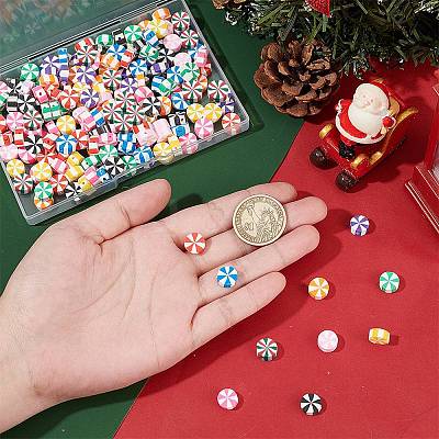 200Pcs 10 Colors Handmade Polymer Clay Beads CLAY-SC0001-80-1