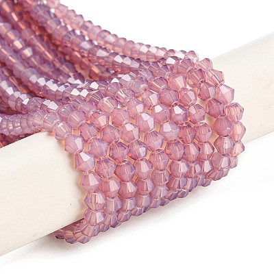 Baking Paint Transparent Glass Beads Strands DGLA-F029-J4mm-1