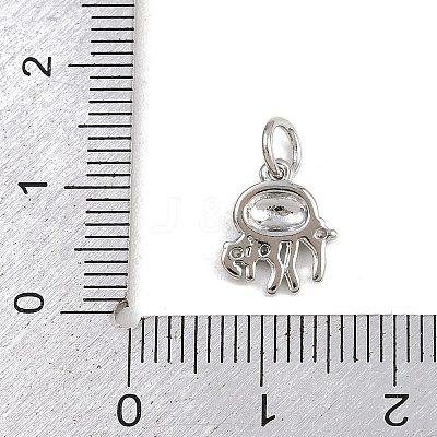 Brass Micro Pave Cubic Zirconia Pendants KK-A269-04D-P-1