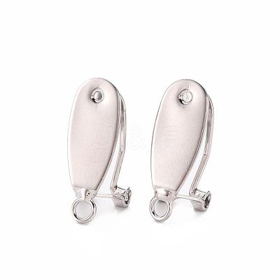 Brass Stud Earring Findings KK-Q735-141P-1