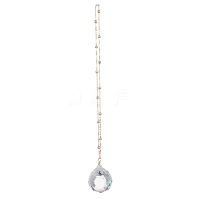 Glass Round Window Hanging Suncatchers HJEW-JM04522-01-1