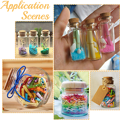100Pcs Paper Message in a Bottle Capsule Letter Roll AJEW-SC0004-36C-1
