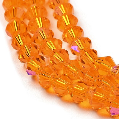 Transparent Electroplate Glass Beads Strands GLAA-F029-2mm-D23-1