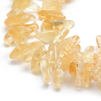 Heated Natural Citrine Beads Strands G-K220-05-1