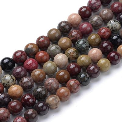 Natural River Stone Beads Strands G-R412-24-12mm-1