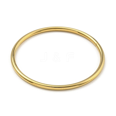 7Pcs PVD Vacuum Plating 202 Stainless Steel Plain Ring Bangle Sets BJEW-M317-16D-G-1