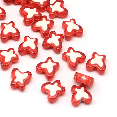 Transparent Butterfly Acrylic Beads TACR-Q007-01D-1