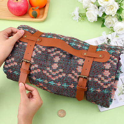Imitation Leather with Alloy Yoga Mat Strap AJEW-CL0001-99A-02-1