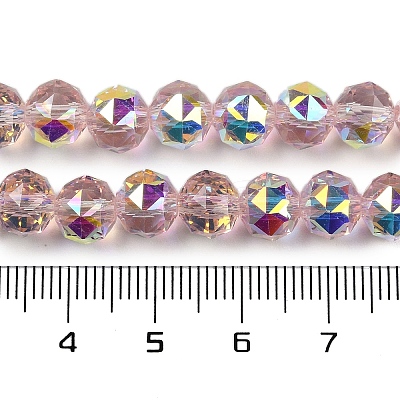 Transparent Electroplate Glass Beads Strands EGLA-N002-34C-C18-1