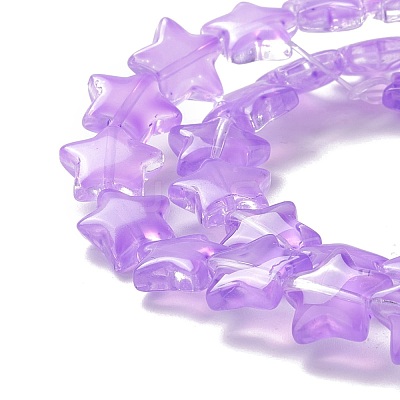 Transparent Glass Beads Strand GLAA-K057-01F-1
