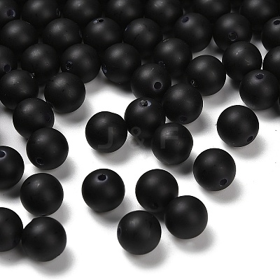 Frosted Plastic Imitation Pearl Beads KY-F022-10mm-05-1
