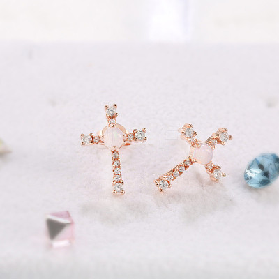Real Rose Gold Plated EJEW-AA00270-18RG-1