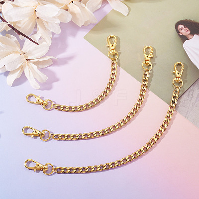 3Pcs 3 Styles 304 Stainless Steel Twisted Chain Bag Extender Chains FIND-TA00002-1