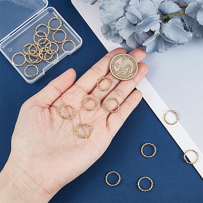 30Pcs Brass Open Jump Rings KK-BBC0004-38-1