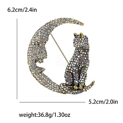 Alloy and Glass Rhinestone Brooch PW-WG8947A-02-1