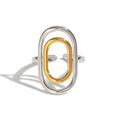 304 Stainless Steel Cuff Open Rings WGF45B4-01-1