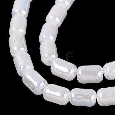 Electroplate Imitation Jade Glass Beads Strands EGLA-Q132-03A-B01-1
