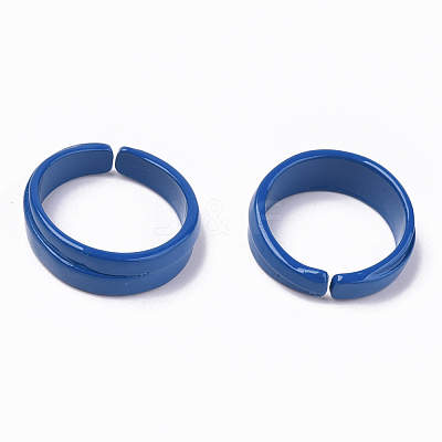 Spray Painted Alloy Cuff Rings RJEW-T011-28C-RS-1