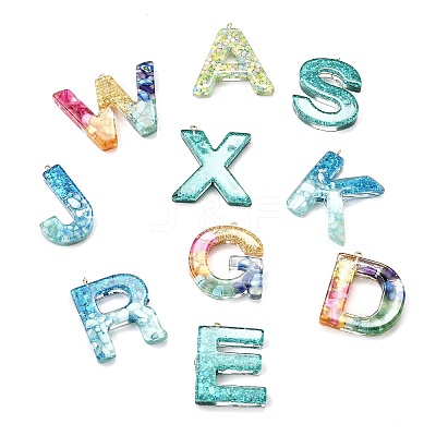 Transparent Resin Pendants RESI-XCP0002-29-1