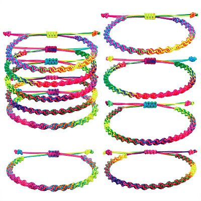 Braided Nylon Thread Cord Bracelets BJEW-SW00049-02-1