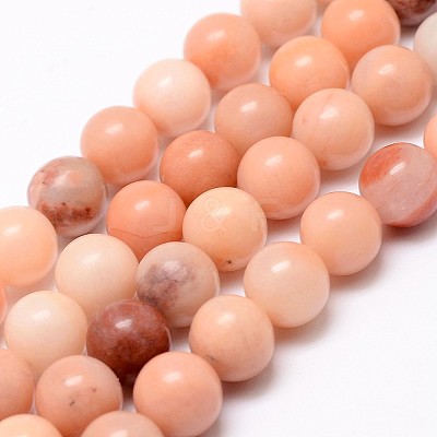 Natural Pink Aventurine Beads Strands G-P257-05-8mm-1