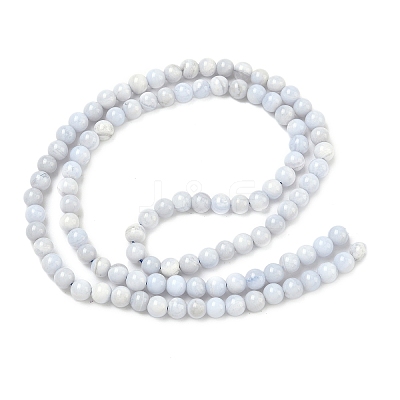 Natural Blue Lace Agate Beads Strands G-G344-A06-4mm-1