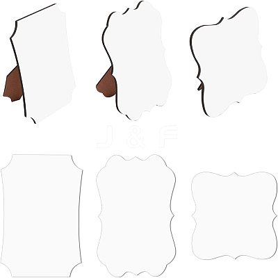 3 Sets 3 Styles MDF Board Heat Transfer Blanks Photo Frame DIY-BC0002-82-1