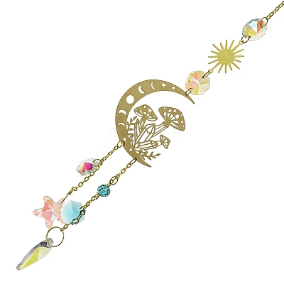 Brass Hanging Suncatchers HJEW-P018-A03-1