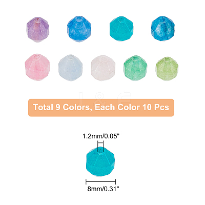 90Pcs 9 Colors Natural Dolomite Beads G-NB0003-21-1