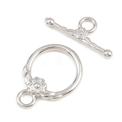 Brass Toggle Clasps KK-G548-42P-02-1