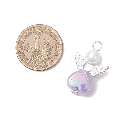 Alloy Acrylic Angel Pendants PALLOY-JF04138-1