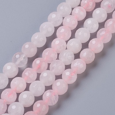 Natural Rose Quartz Beads Strands G-C065-8mm-3-1