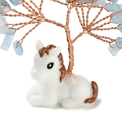 Natural Aquamarine Chips Tree of Life Decorations DJEW-A017-01Q-1