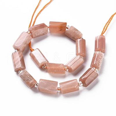 Natural Sunstone Beads Strands G-S345-8x11-011-1