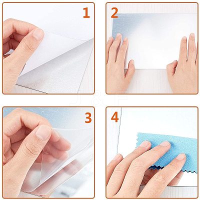 Acrylic Mirror Wall Stickers AJEW-GA0001-16-1