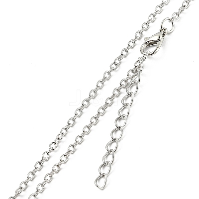 Alloy Resin Pendant Necklaces NJEW-B0003-06P-1