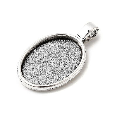 Vintage Tibetan Style Alloy Pendant Cabochon Settings TIBEP-O006-04AS-1