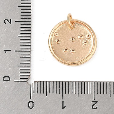 Brass with Clear Cubic Zirconia Pendants KK-N256-24J-G-1