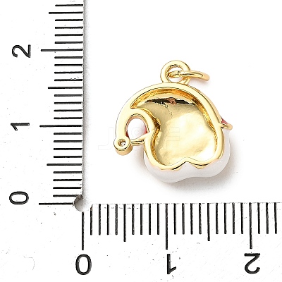Brass Micro Pave Cubic Zirconia Pendants KK-I383-01G-01-1