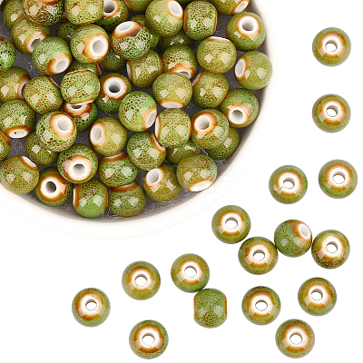 120Pcs Handmade Porcelain Beads PORC-PA0001-29B-1