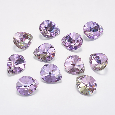 Faceted K9 Glass Rhinestone Charms RGLA-F053-A-001VL-1