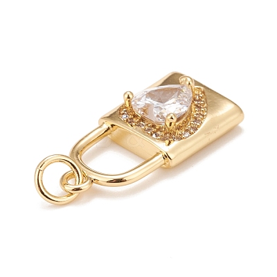 Brass Micro Pave Cubic Zirconia Pendants KK-A161-30G-1
