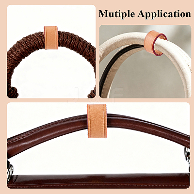 5Pcs 5 Styles Cowhide Sew on Leather Belt Loop for Bag Strap FIND-CL0001-74B-1