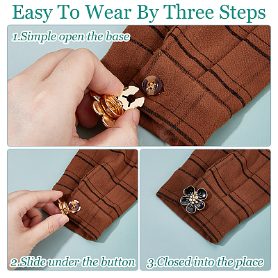 6Pcs Alloy Enamel Cufflinks DIY-FH0009-79B-1