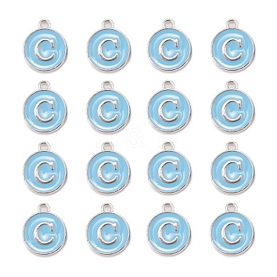 Platinum Plated Alloy Enamel Charms LS-X-ENAM-S118-04C-P-1