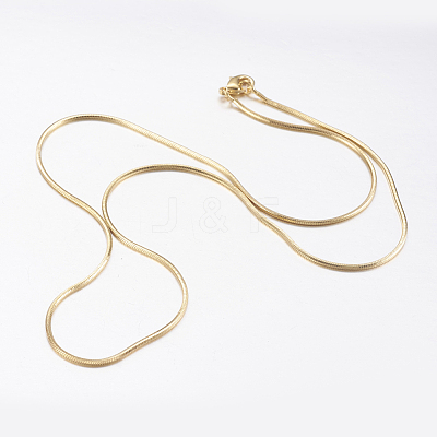 Brass Snake Chain Necklaces X-MAK-L009-01G-1