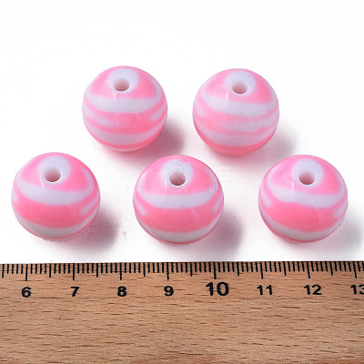 Opaque Striped Acrylic Beads MACR-S373-27B-05-1