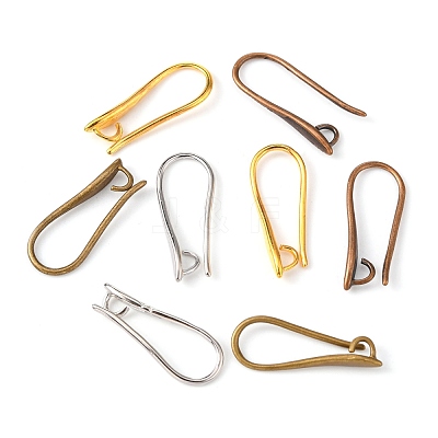 Brass Earring Hooks for Earring Designs X-KK-M142-02-RS-1