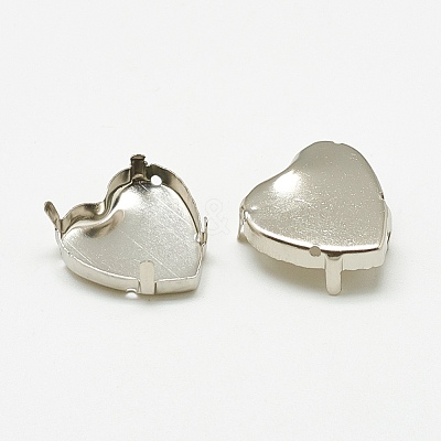 Non-Tarnish 201 Stainless Steel Sew on Prong Settings STAS-T032-06-12mm-1