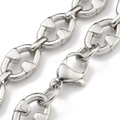 304 Stainless Steel Link Chain Bracelets LS-BJEW-H618-02P-1